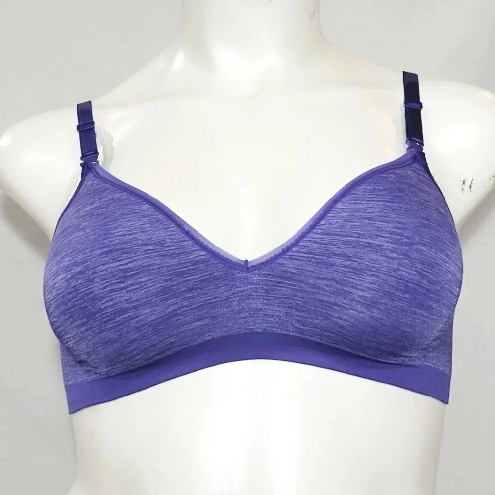 SMALL Hanes HCC2 ComfortFlex Seamless Wirefree Bra Blue NWT New with Tags